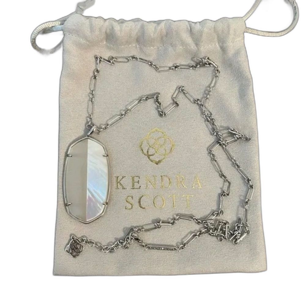 Kendra Scott Reid Silver Intarsia Long Pendant Necklace
In White Intarsia